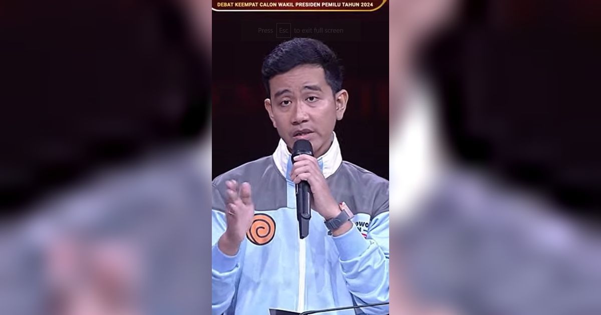 Terulang Kembali, Gibran Tinggalkan Podium Saat Berbicara di Debat Cawapres