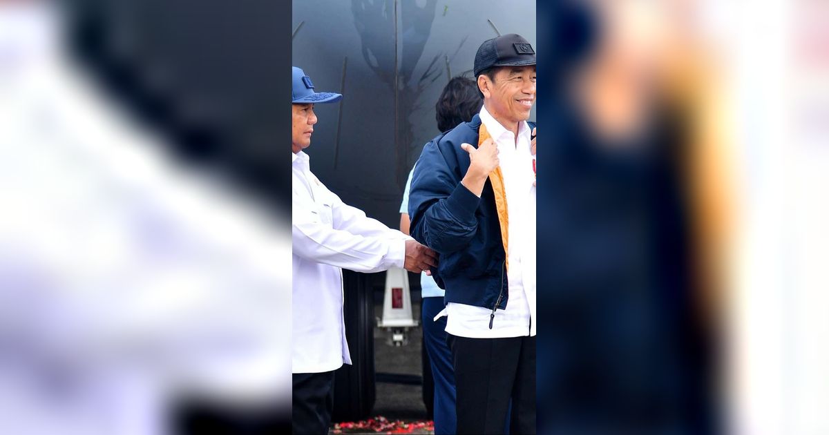 Makin Nempel, Momen Prabowo Rapikan Jaket Jokowi