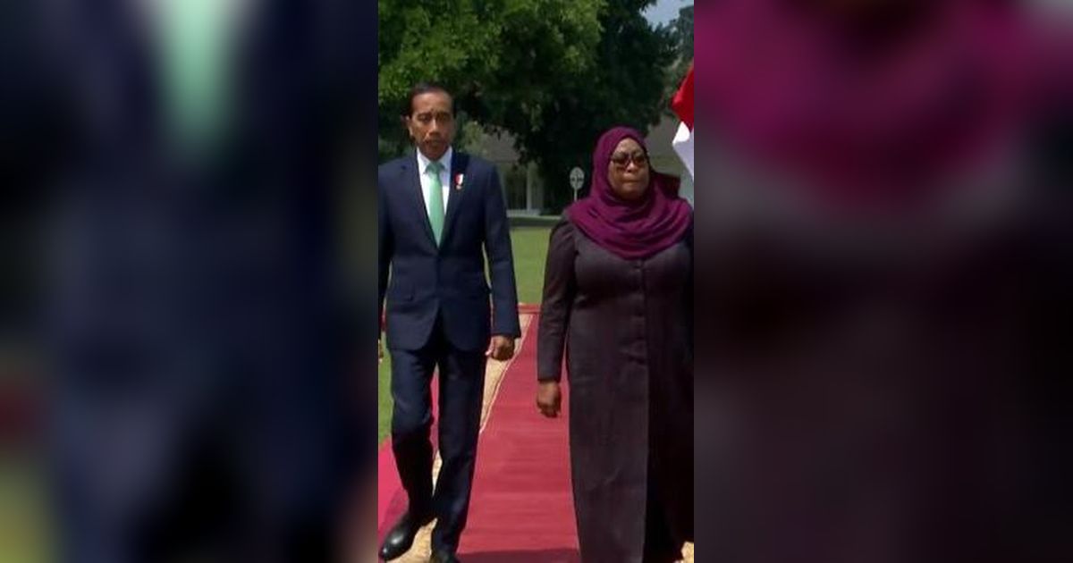 Pakai Dasi Hijau, Jokowi Terima Kunjungan Presiden Tanzania di Istana Bogor