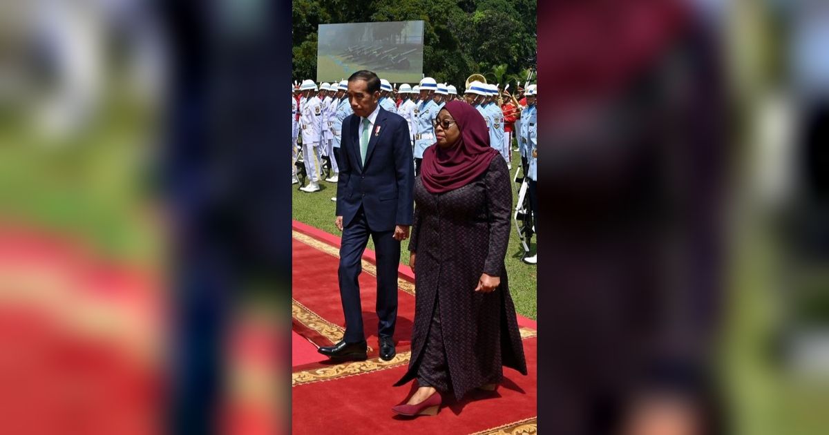 FOTO: Jokowi Terima Kunjungan Presiden Tanzania Samia Suluhu Hassan di Istana Bogor