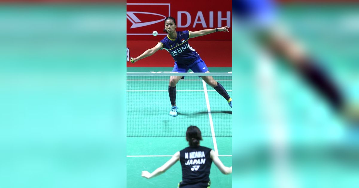 FOTO: Gagal Lolos ke 16 Besar Indonesia Masters 2024, Putri KW Kecewa Dikalahkan Wakil Jepang Natsuki Nidaira