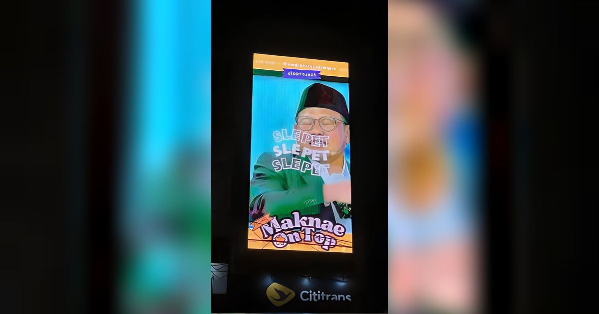 Penampakan Gemas Videotron Cak Imin di Jaksel, Netizen: Maknae On Top Gemoy Sesungguhnya