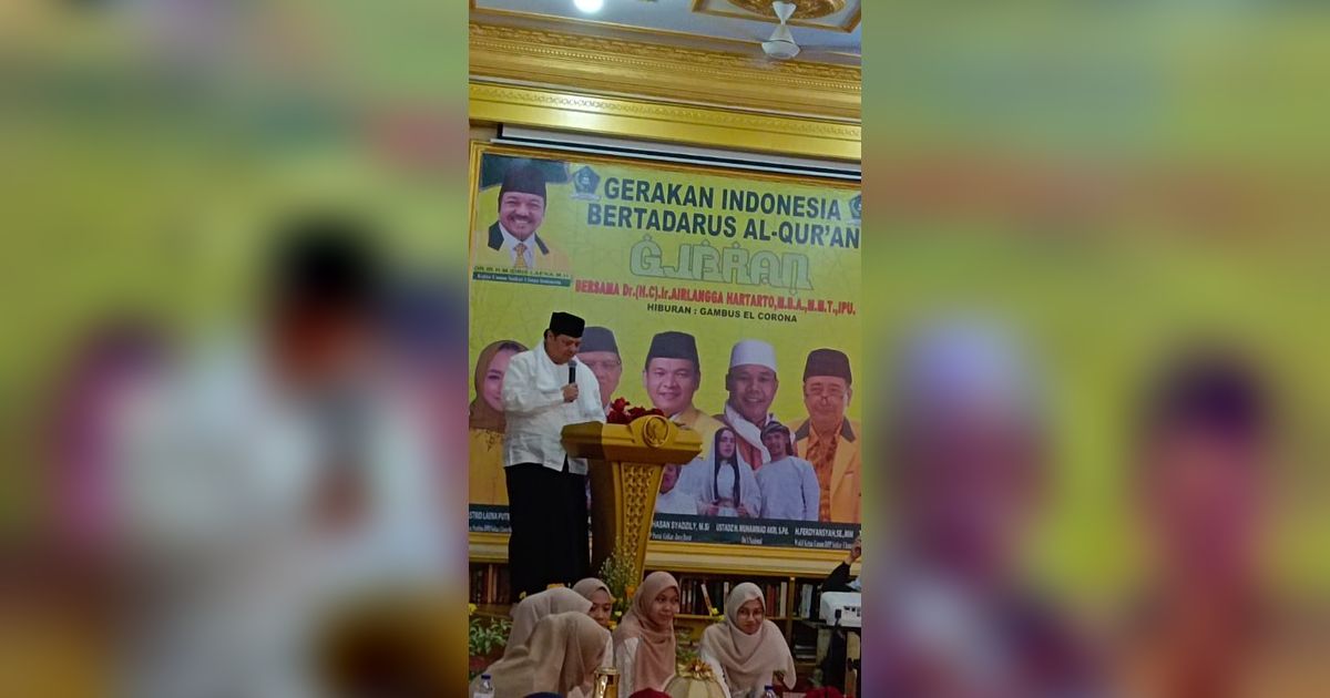 Airlangga: Politik Sedang Panas, Turunkan Temperatur dengan Tadarus Alquran