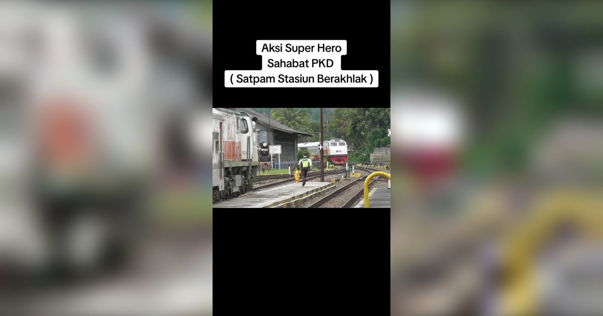 Aksi Heroik Satpam Stasiun Cegah Anak Tertabrak Kereta Api