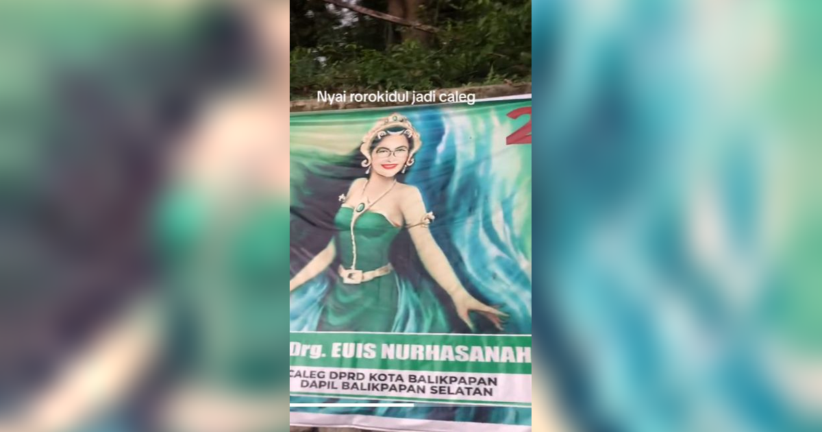 Gak Tanggung-Tanggung, Foto Baliho Caleg Ini Cosplay Jadi Nyi Roro Kidul