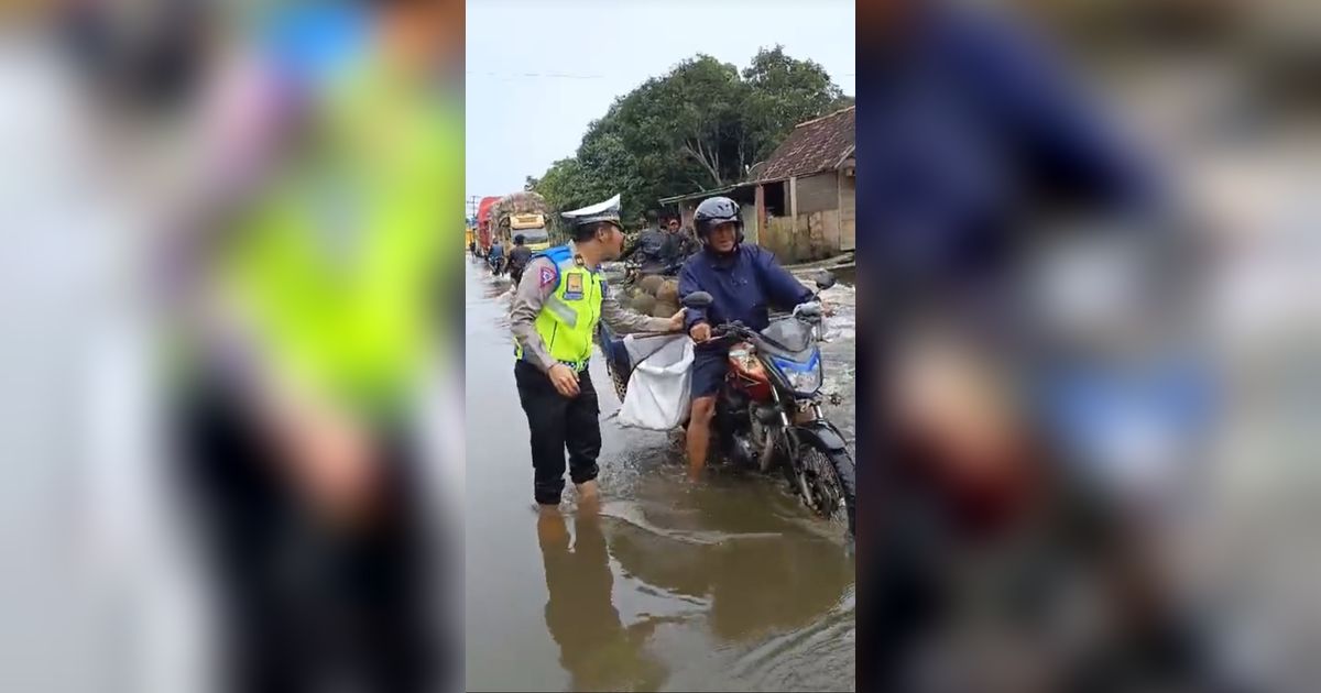 Pengemudi Penjual Durian Ditanya Polisi Mau Pergi Kemana saat Terjang Banjir, Jawabannya Malah Nyeleneh Khawatir Diminta