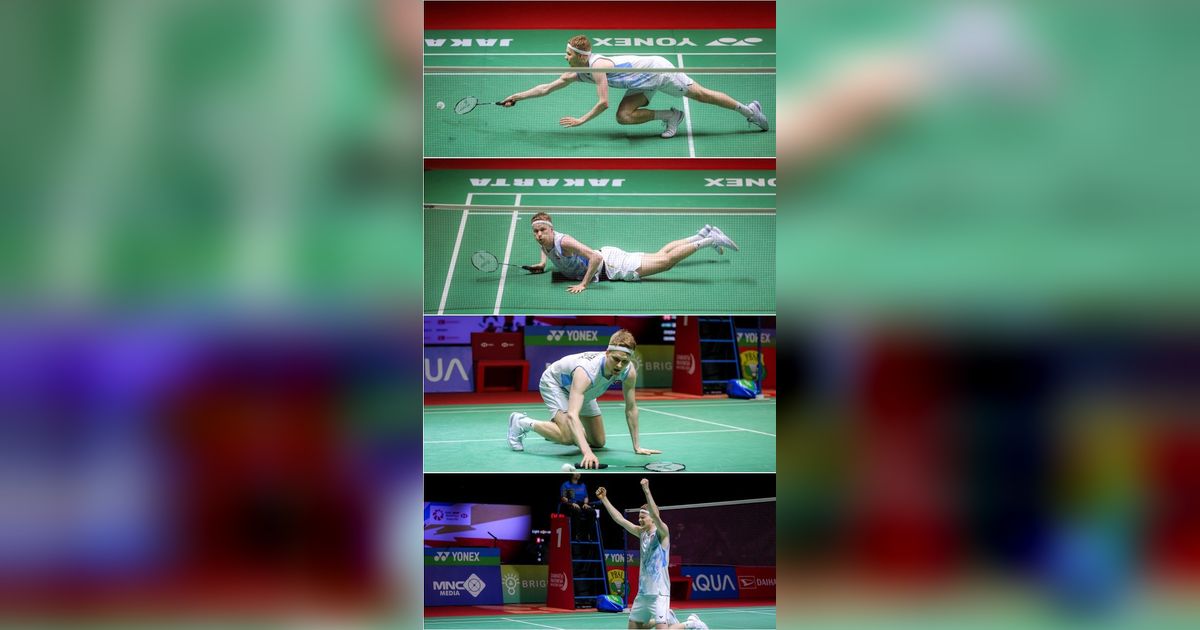 FOTO: Jatuh Bangun Anders Antonsen hingga Akhirnya Segel Juara Indonesia Masters 2024 Usai Bungkam Tunggal Putra Kanada