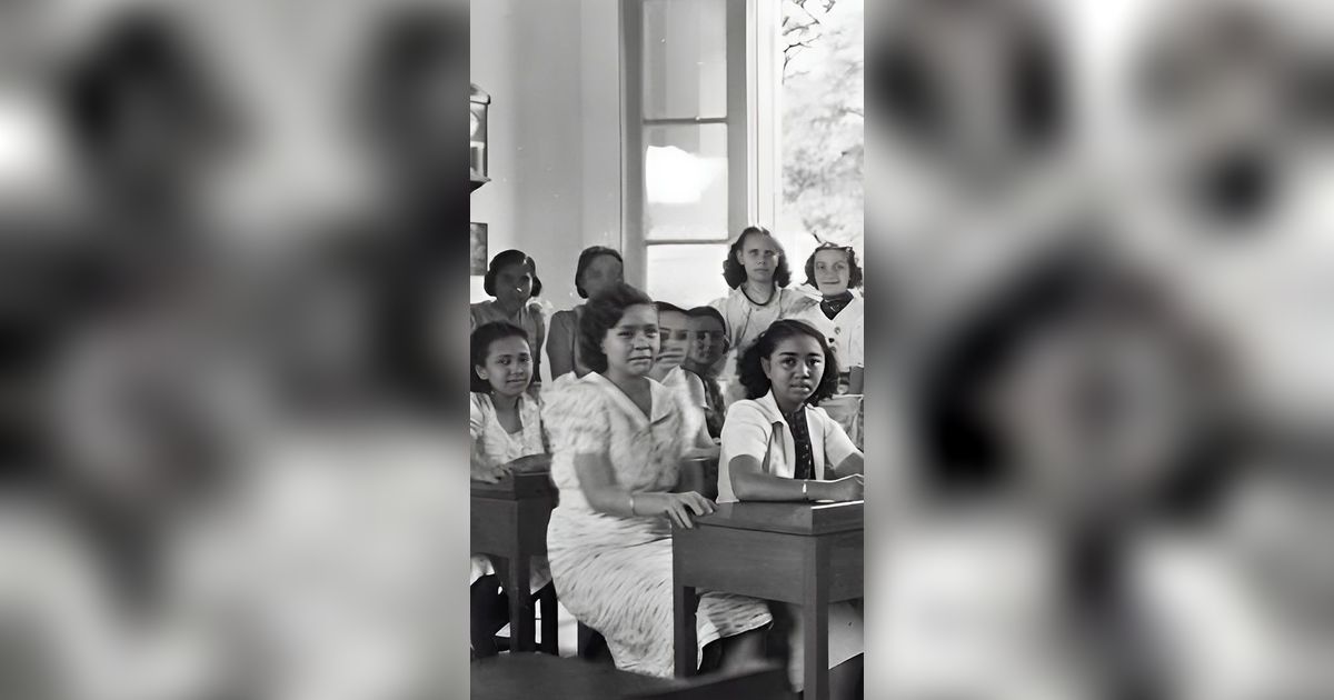 Potret Lawas Siswi Sekolah di Jakarta Tahun 1939, Anak Belanda dan Kolongmerat Belajar Bersama