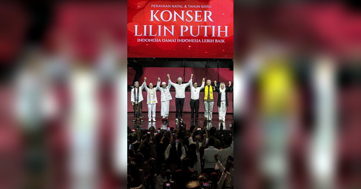 FOTO: Kekompakan Ganjar-Mahfud Menghadiri Perayaan Natal dan Tahun Baru 2024 di Konser Lilin Putih