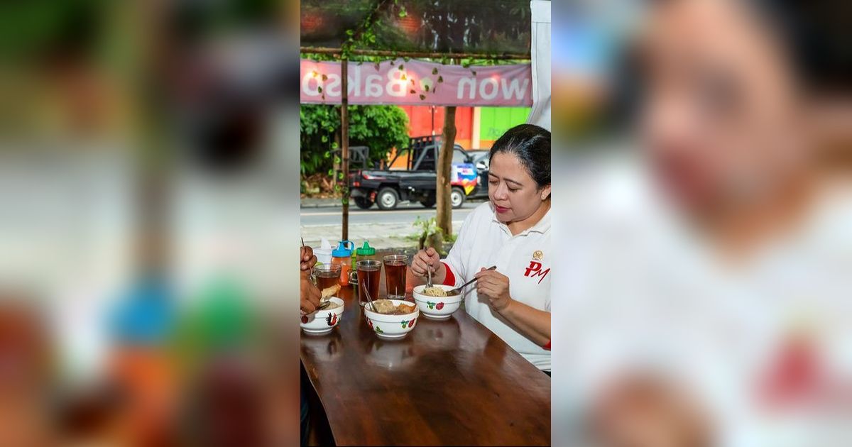 Puan Maharani dan Bambang Pacul Makan Bakso Bareng: Lapar, 3 Mangkok, 3 Gelas, 3 Saos