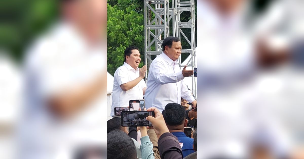 Prabowo: Untungnya Erick Thohir Sama Gue, Mungkin Nilai Aku Pantas jadi Presiden