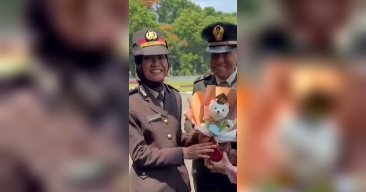 Sama-sama Perwira TNI-Polri, Ayah dan Putrinya ini Punya Pangkat Satu Level