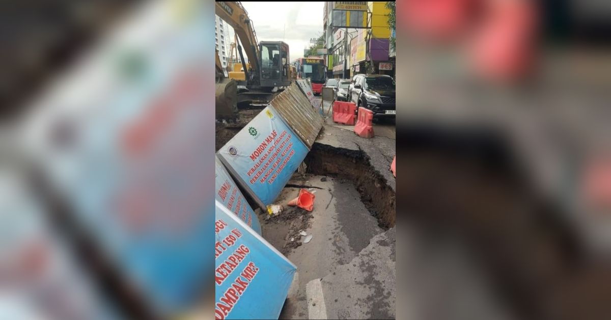 Viral Jalan Amblas di Olimo Jakarta Barat, Ini Pengalihan Tiga Rute TransJakarta