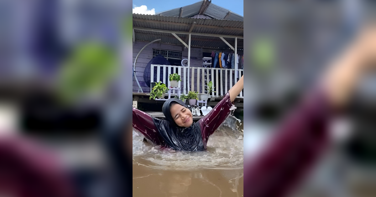 Potret Ibu Rumah Tangga di Rumah Ungu Tepi Sungai, Cuci Piring Sambil Healing