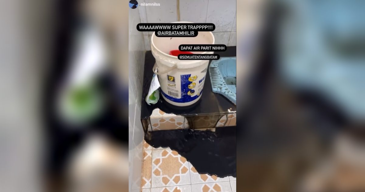 Viral Air Keran di Batam Berubah Jadi Hitam Pekat Ada Hewan Kecil Mirip Cacing