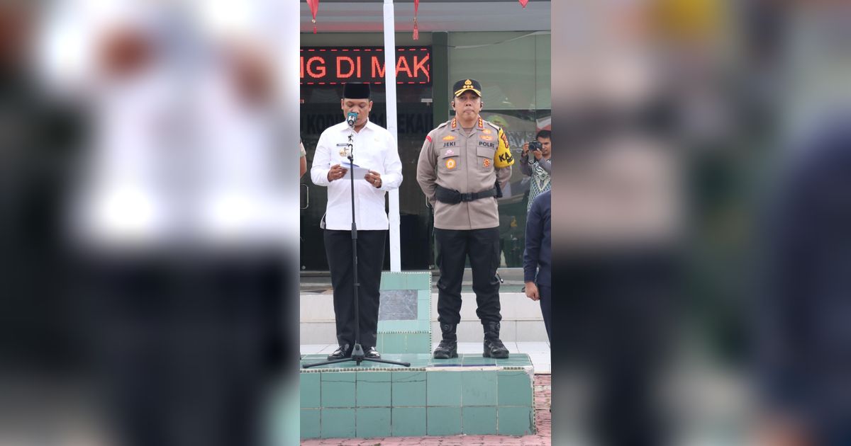 Kompak, Polri dan TNI di Pekanbaru Jaga Kamtibmas Demi Pemilu Damai