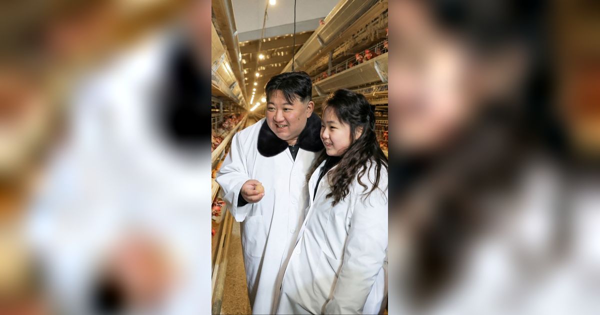 FOTO: Senangnya Kim Ju Ae, Putri Kim Jong Un Diajak Mengunjungi Peternakan Ayam Kwangchon