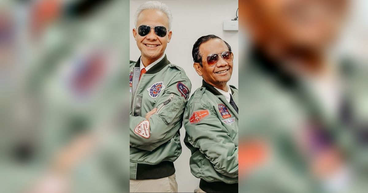 Makna Banyak Patch Nempel di Jaket Bomber ala Top Gun Ganjar-Mahfud