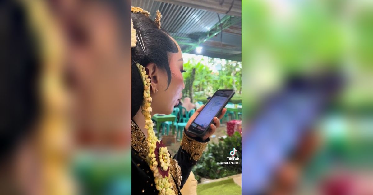 Viral Pengantin Wanita Tetap Bekerja di Hari Pernikahannya, Bikin Suami Tepuk Jidat