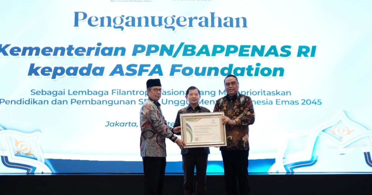 ASFA Foundation Raih Penghargaan dari Bappenas RI