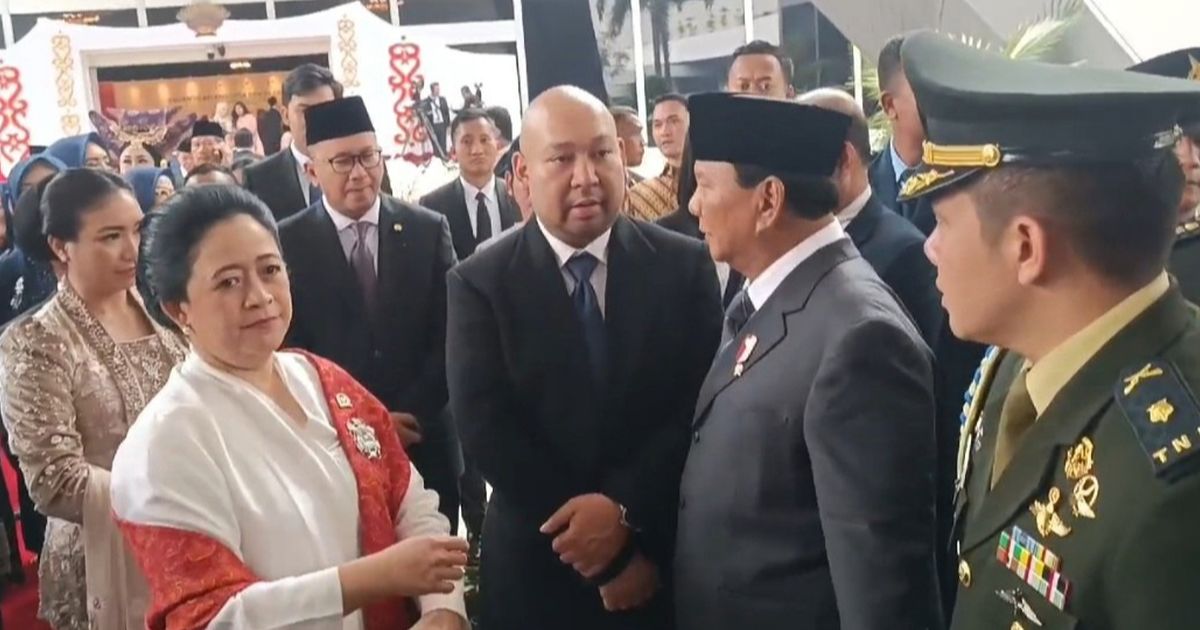 Momen Prabowo dan Puan Berbincang Hangat Usai Pelantikan Anggota DPR-DPD, Bahas Apa?