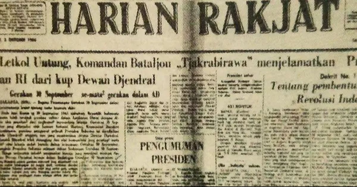 2 Oktober Surat Kabar Harian Rakjat Milik PKI Berhenti Beredar, Ini Sepak Terjangnya