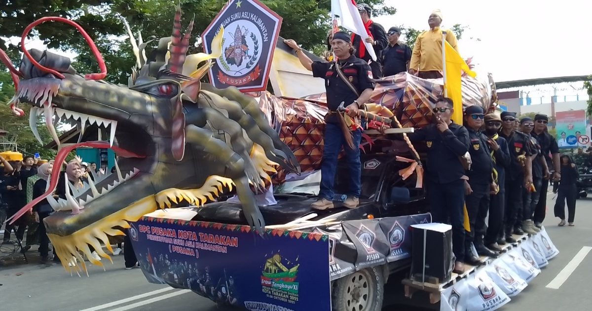 Pawai Budaya Rangkaian Iraw Tengkayu Hadirkan Keberagaman