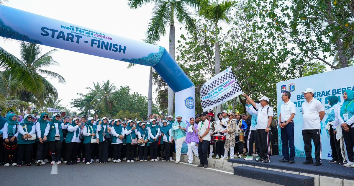 Ribuan Kader TP PKK dan Posyandu Lakukan Gerak Bersama Ciptakan Semangat Sehat dan Bahagia