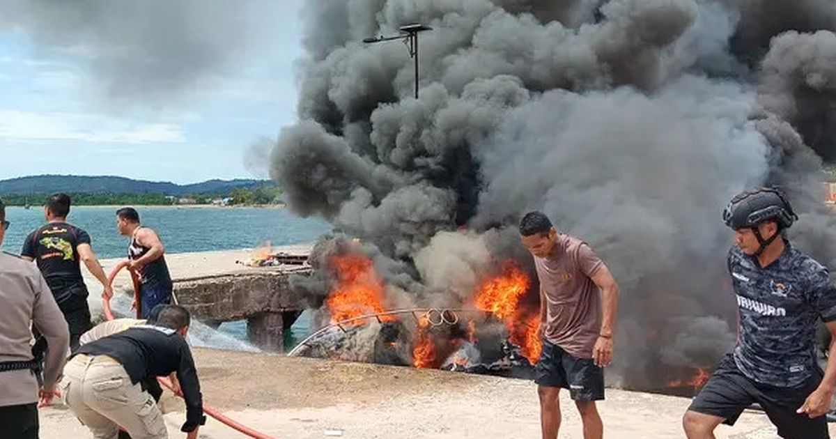 VIDEO: Dramatis Evakuasi Speedboat Terbakar Sebabkan Cagub Malut Benny Laos Meninggal