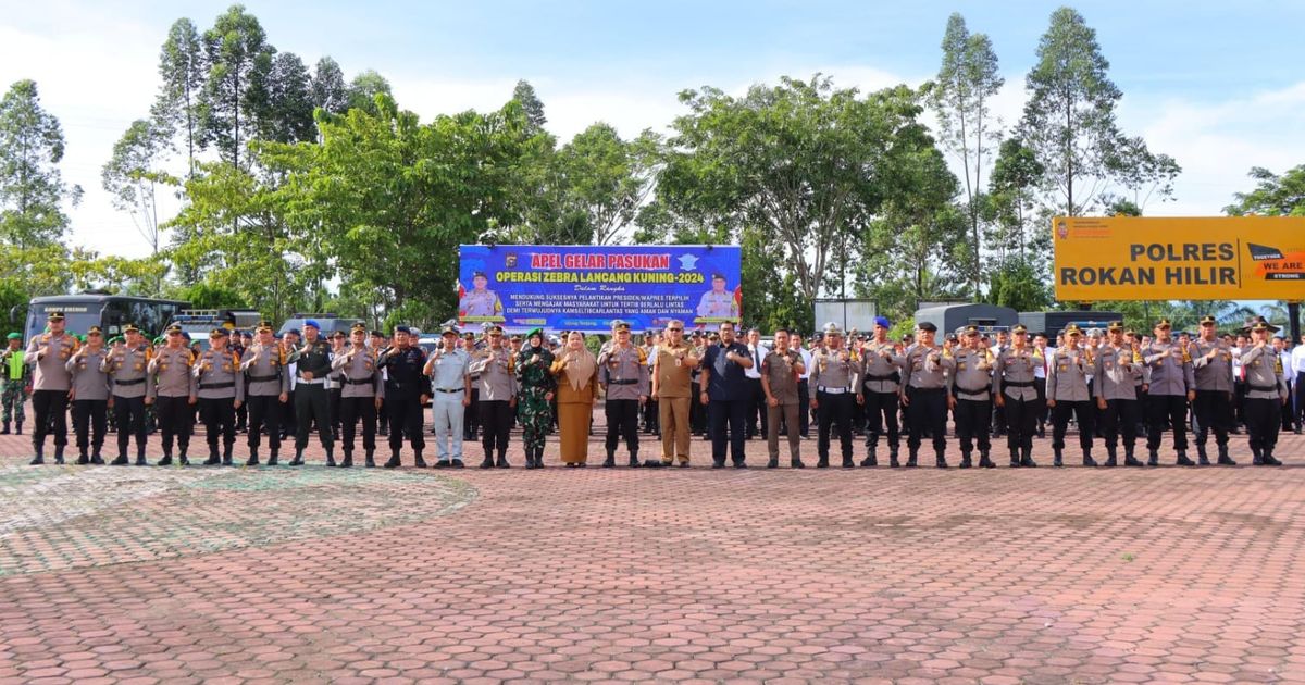 Apel Pasukan Operasi Zebra LK 2024, Polres Rohil Imbau Keselamatan Berlalulintas & Pilkada Damai