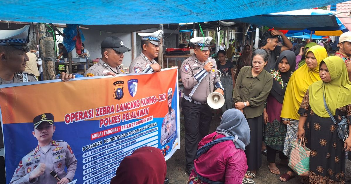 Aksi Polisi Datangi Pasar di Pelalawan, Edukasi Pedagang Terkait Pilkada