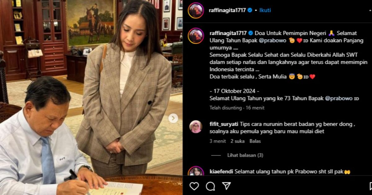 Ramai-Ramai Artis Pendukung 02 Unggah Foto dan Ucapkan 'Selamat Ulang Tahun Prabowo'