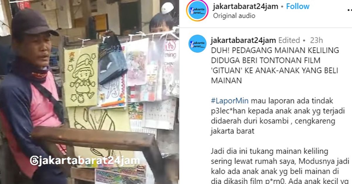 Viral Pedagang Mainan Keliling Diusir Warga Gara-Gara 'Jejali' Anak-Anak dengan Gambar Porno