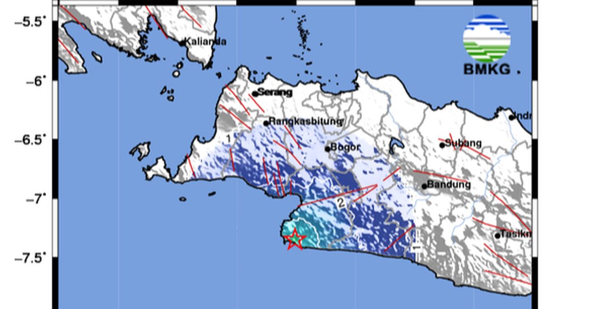 Sukabumi Diguncang Gempa Darat Magnitudo 4,5