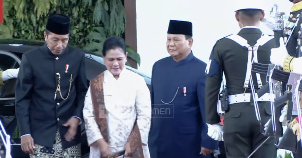 Kompak Pakai Baju Adat Betawi, Jokowi-Ma'ruf Amin Hadiri Pelantikan Prabowo-Gibran