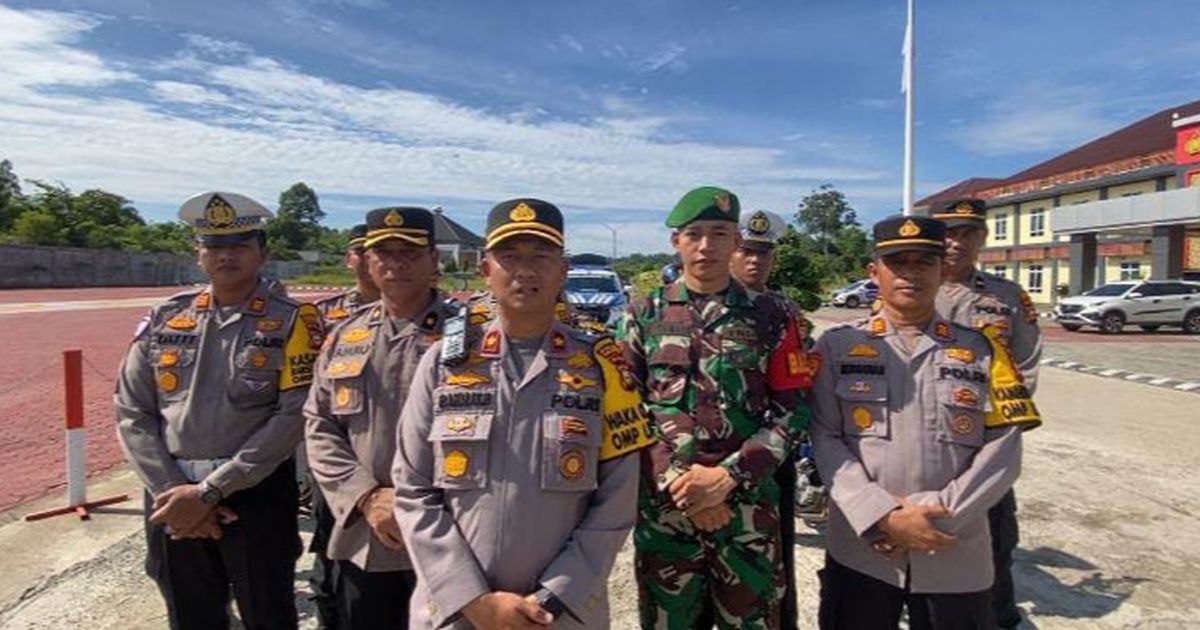 Pelantikan Presiden Terpilih, Polres Rohul Show Off Force Ciptakan Situasi Kondusif