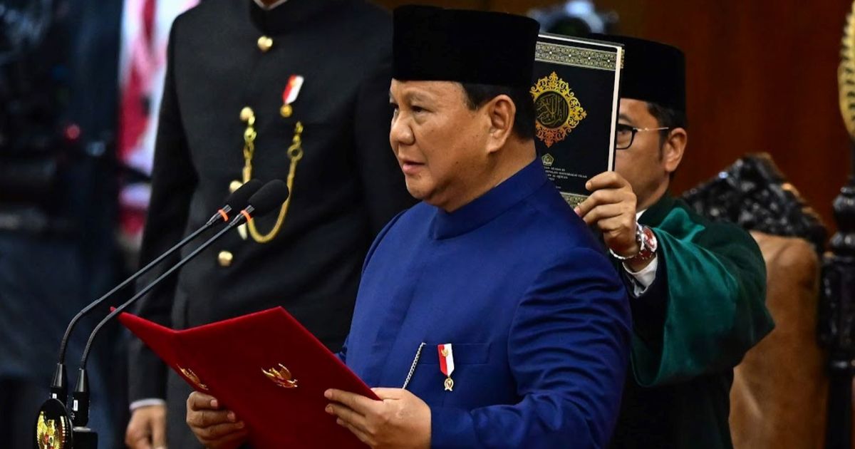 FOTO: Momen Prabowo Ucap Sumpah dan Janji sebagai Presiden ke-8 RI