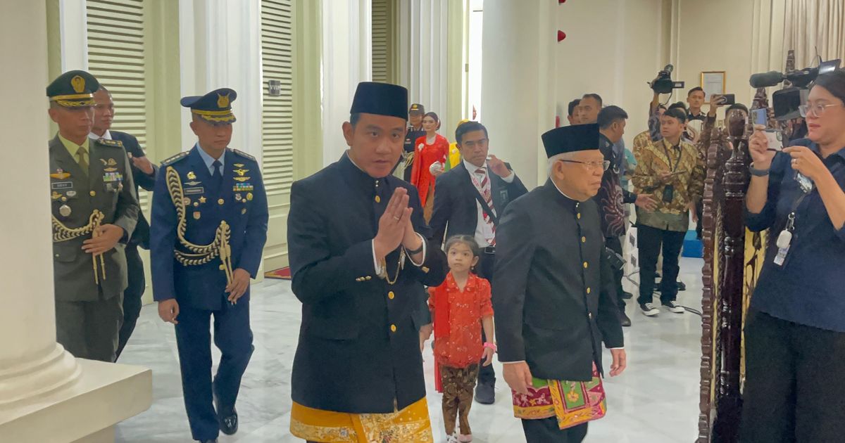 Tiba di Istana Wapres, Gibran-Ma'ruf Amin Hadiri Acara Pisah Sambut