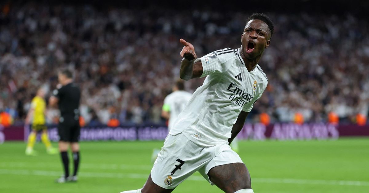 FOTO: Aksi Spektakuler Vinicius Jr Antar Real Madrid Hancurkan Borussia Dortmund, Dijagokan Menang Ballon d'Or