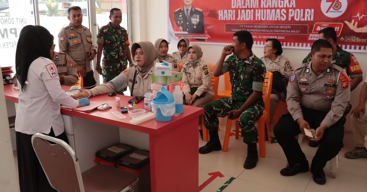 Polres Kampar Gandeng PMI Gelar Donor Darah, Dapat Puluhan Kantong dari Personel TNI Polri