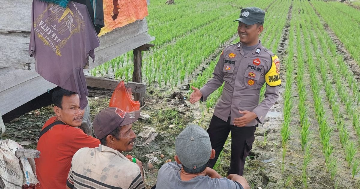 Wujudkan Ketahanan Pangan, Personel Polri Rutin Datangi Para Petani