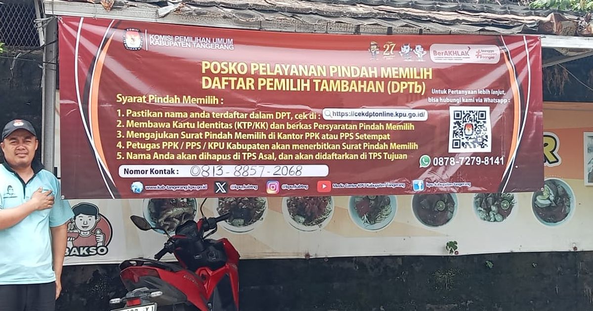 KPU Sediakan 314 Posko Pindah Mencoblos di Tangerang, Simak Syarat dan Ketentuannya Berikut Ini