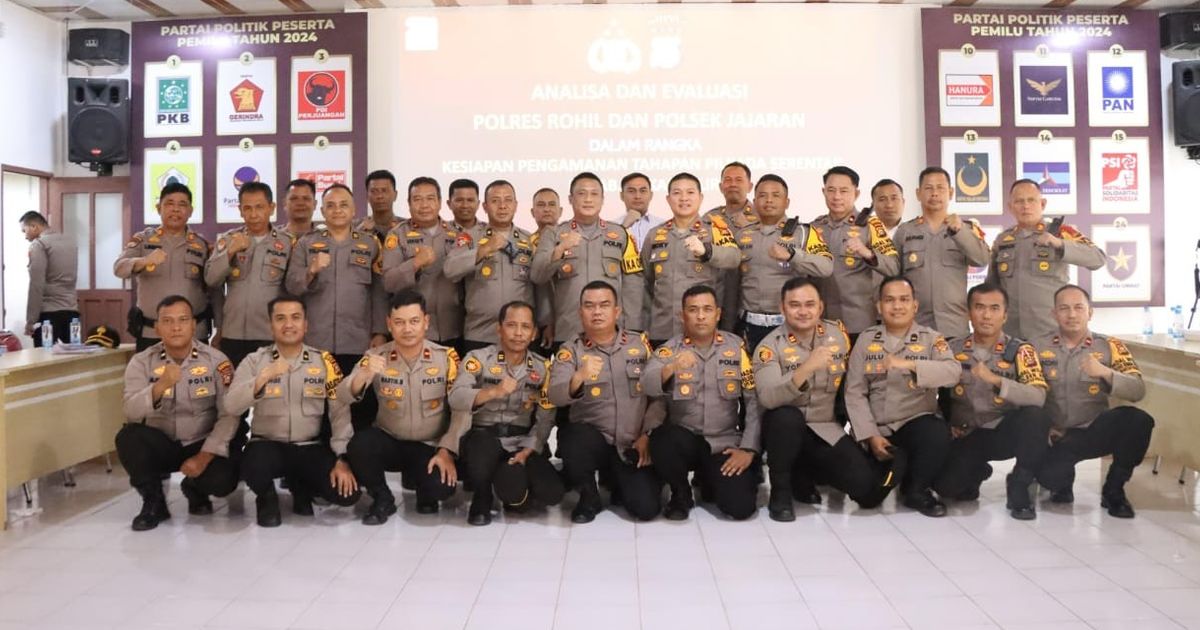 Pastikan Pilkada Aman dan Kondusif, Kapolres Rohil Gelar Rakor di Kantor KPU