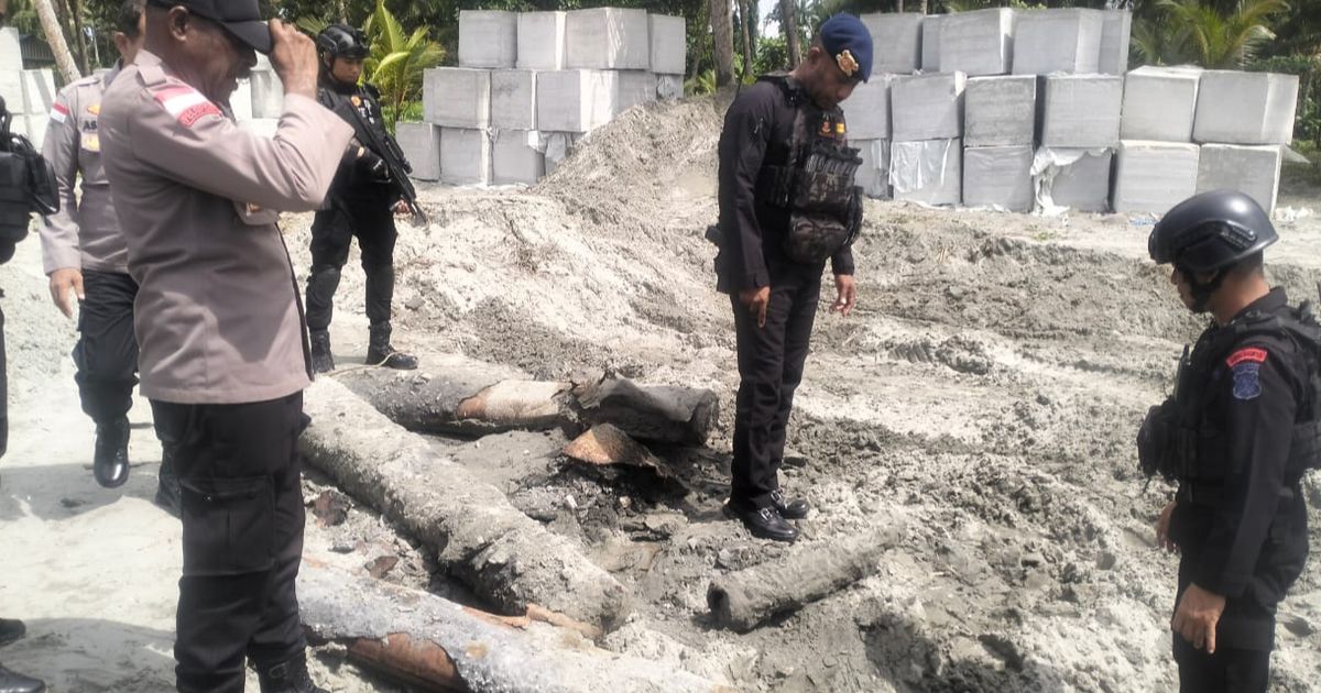 Potret dan Kronologi Penemuan 3 Mortir Diduga Peninggalan Perang di Pantai Holtekamp