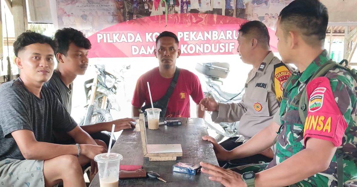 Aksi Bhabinkamtibmas dan Babinsa Bikin Adem Pilkada di Pekanbaru