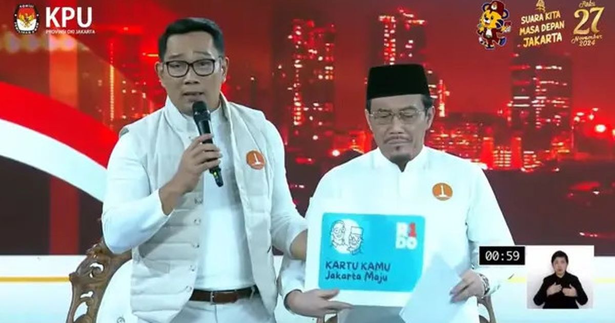 Ridwan Kamil Pamer ‘Kartu Kamu’ di Debat Perdana, Simak Isi Bantuannya