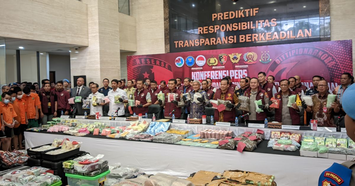 Polri Bongkar Tiga Jaringan Narkoba Internasional, 136 Tersangka Diringkus