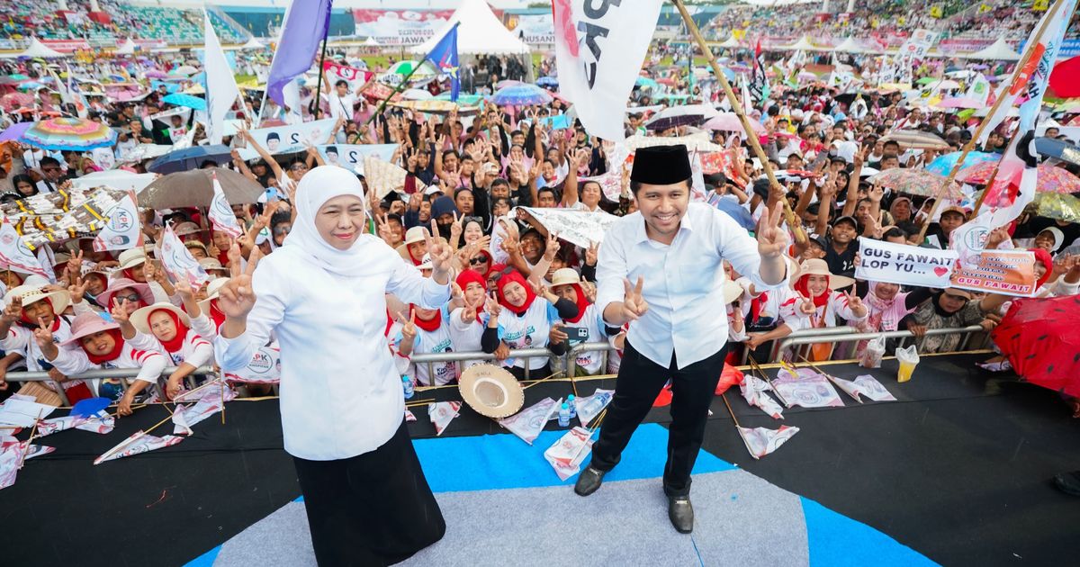 Kampanye Akbar, Khofifah Pamerkan Prestasi Selama Jadi Gubernur Jatim