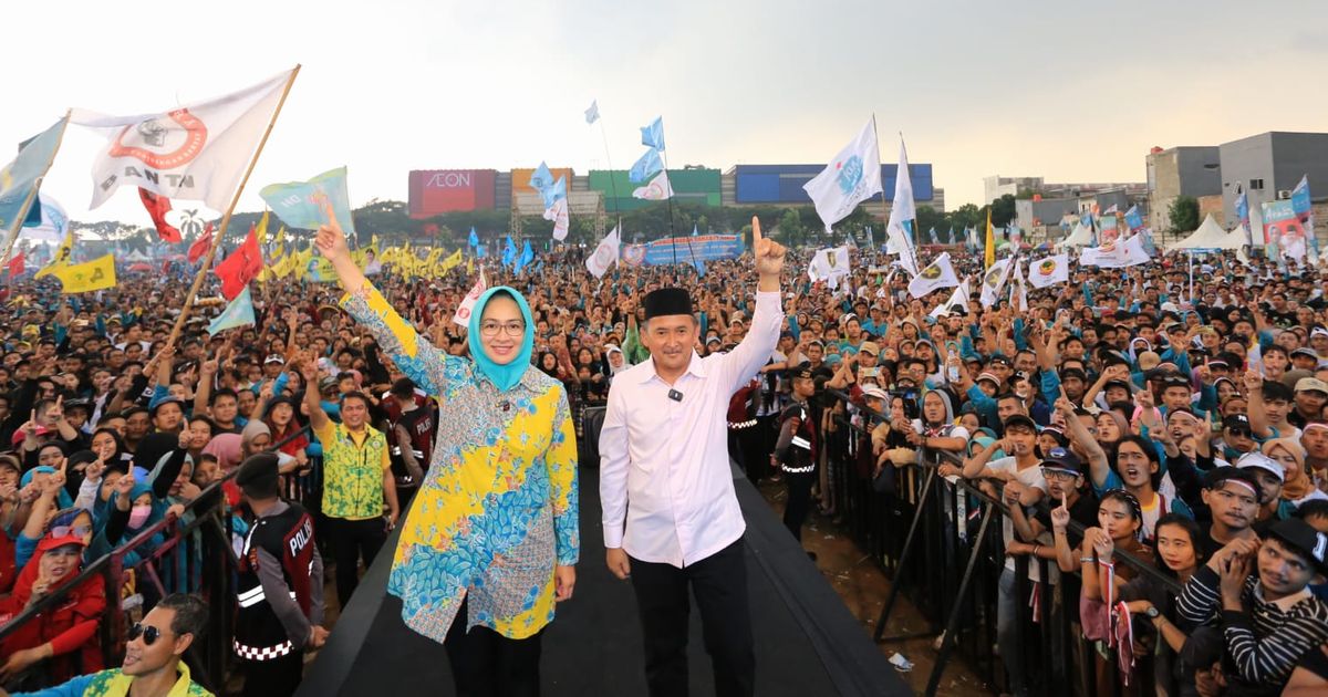 Di Hadapan Ribuan Massa Kampanye Akbar, Airin-Ade Janji Wujudkan Banten Maju Bersama