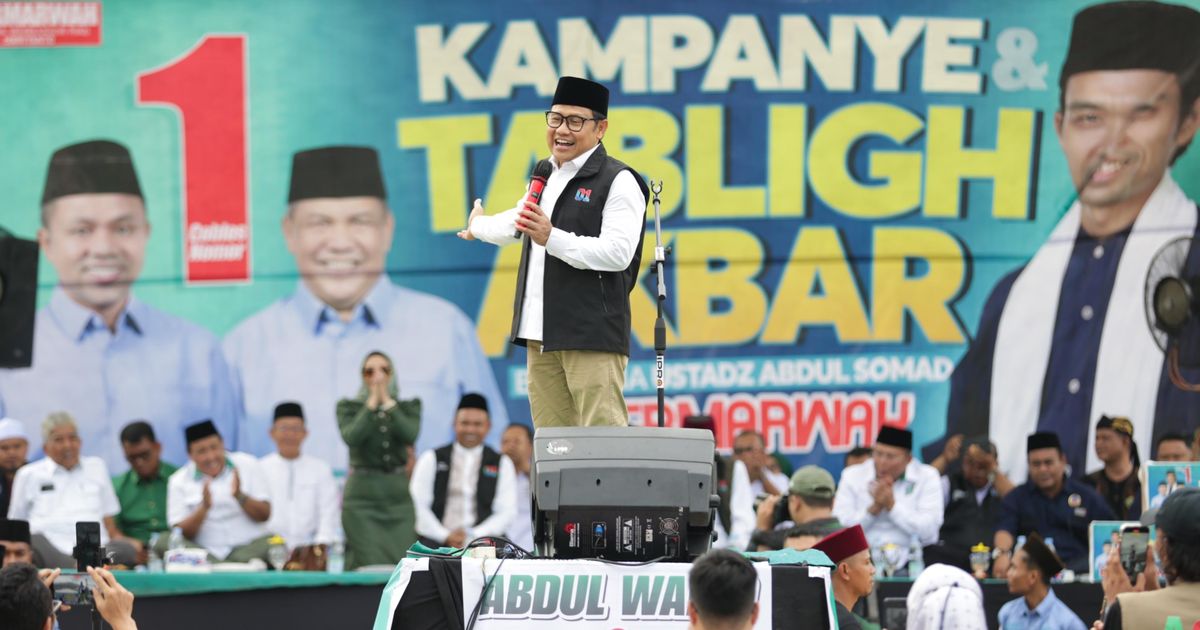 Potret Cak Imin Kampanyekan Paslon 'Bermarwah' di Pilkada Riau Bareng Ustaz Idolanya